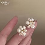 【Gulicc】古莉可 耳環 典雅 珍珠鑲鑽耳環, , large