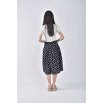 (M) 高腰滿版小圖藍色長褲二手衣, , large