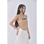 (M) e e fashion無袖棕色上衣二手衣, , large