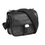 COACH Racer 塗層帆布及小牛皮釦式手提包/斜背包(炭灰色), , large