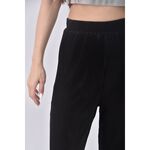 (M) wear to eat高腰皺摺黑色長褲二手衣, , large