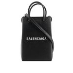 BALENCIAGA Logo購物手機袋/黑色, , large