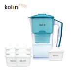 Kolin 歌林 2.5L濾水壺(內含四重濾芯*1)+五重淨垢濾芯6入(共1壺7芯/適用Brita), , large