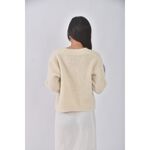 (M) knitpia韓牌質感V領杏色外套二手衣, , large