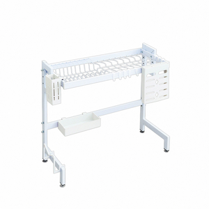 [Y HOUSE] Kitchen Sink Rack - 65cm Dish Rack Drain Rack Dish Rack Drain Basket Kitchen Storage Rack - Single Layer White