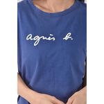 (M) agnes b字母藍色短袖上衣二手衣, , large
