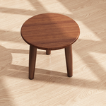 實木木色小凳子圆形, , large