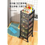 【AOTTO】工業風碳鋼四層抽屜式收納推車-白色(KC-056W), , large
