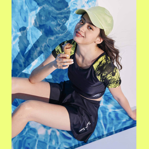 MONINA MIT Short two-piece swimsuit for girls Designer Limited Edition -M