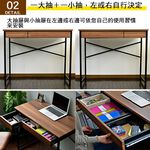 《C&B》Justice系列實用風兩抽電腦書桌/台灣生產/電腦桌/書桌, , large