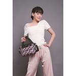 【lapagayo】典雅玫瑰尼龍手提包-PI-06399A-3-09黑色, , large