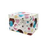 【上手家居】日式棉麻收納盒-貓頭鷹(收納箱/折疊收納箱/衣服收納/衣服收納箱/棉麻收納箱/布藝收納箱), , large