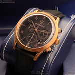 [星晴錶業]MASERATI手錶,42mm,R8871625004黑色錶面玫瑰金錶殼深黑色真皮皮革錶帶款, , large