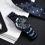 MASERATI 瑪莎拉蒂 Sfida 超跑綻藍三眼計時手錶-40mm R8873640023, , large