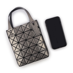 ISSEY MIYAKE BAO BAO 5X4 立體金屬色迷你方盒手提包/槍銅色, , large
