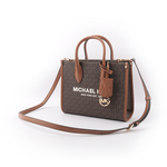 Michael Kors Mirella 滿版塗層帆布小款二用托特包/咖啡色, , large