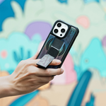 [亞瑟3C]SKINARMA iPhone 16 Pro Kira Kobai 東京款磁吸充電支架防摔手機殼 附掛繩環 -黑色, , large