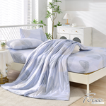 【FOCA】Green Leaf Dance | 3M Patented Moisture Wicking, Breathable, Antibacterial Tencel Four Seasons Quilt/Cool Quilt Bed Sheet Set - Double, , large