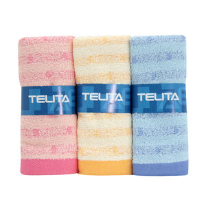 TELITA彩條紋毛巾3入（顏色隨機出貨）