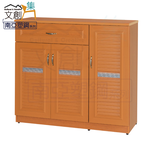 【文創集】多比 環保4尺南亞塑鋼三門單抽鞋櫃(客約商品), , large
