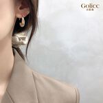 【Gulicc 】古莉可 耳環 韓國東大門 弧形耳環, , large