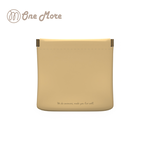 Textured leather storage bag camel, , large
