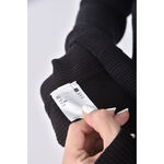 (S) lativ質感坑紋黑色長袖上衣二手衣, , large