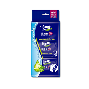 Tempo清爽蘆薈濕式衛生紙迷你裝*商品包裝隨機出貨不挑款，以實際出貨為準。