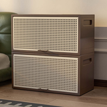 【AOTTO】60L藤編造型磁吸上掀收納箱(AC-219), , large