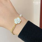 【Gulicc】古莉可 手鍊 古典山茶花珍珠手鍊, , large