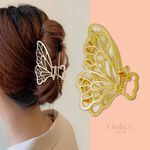 【Gulicc】古莉可 髮夾 韓系金屬蝴蝶髮夾, , large