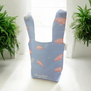 [JC ECO BELIEVER] 台灣特有種海豚矽膠布食物袋 隨食袋 夜市袋 好食袋 食物袋 矽膠食物袋 環保袋 Enjoy101