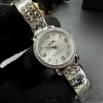 [星晴錶業]COACH手錶,28mm,CH00268銀色錶面銀錶殼銀色精鋼錶帶款, , large