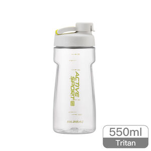 樂扣優質水壺550ml(Tritan好握)-米灰