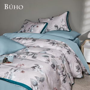 BUHO "Ya Tong (Gray)" 60-count 100% TENCEL pure Tencel full-covered cotton dual-purpose quilt winter bag set - double