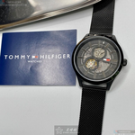 [星晴錶業]TommyHilfiger手錶,44mm,TH00030黑色錶面黑錶殼深黑色米蘭錶帶款, , large
