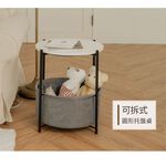 【H&R安室家】可拆式收納小圓桌/茶几/附籃-白TBF43, , large
