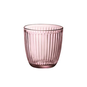 Bormioli Rocco 線條玫瑰色水杯-290ml/1入金益合玻璃器皿
