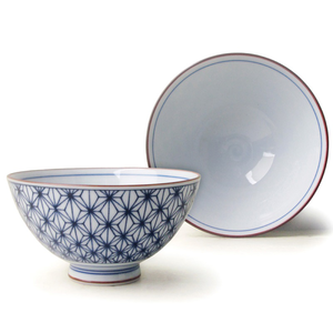 [豐名日本餐具] 4.0"中平碗 麻葉紋 藍 / C04RB0-369-2