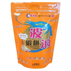 Wave shrimp crackers-Garlic cream