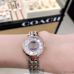 [星晴錶業]COACH手錶,26mm,CH00078銀色錶面玫瑰金錶殼金銀相間精鋼錶帶款, , large