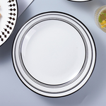 8吋陶瓷深盤【20款可選】陶瓷 圓盤 菜盤 濃湯盤 水餃盤 牛排盤 沙拉盤 水果盤 北歐風 卡通 赫本風 陶瓷盤 田園風 盤子, , large