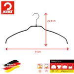【德國MAWA】德國原裝進口 無痕止滑 時尚簡約衣架45cm 20入/黑, , large