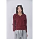 (S) visv領紅色長袖上衣二手衣, , large