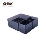 【O-Life】B-014堆疊收納盒-黑色款5件組, , large