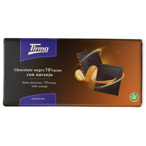 Dark chocolate with orange