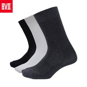 【BVD】男細針休閒襪<黑>B223 男襪 長襪 休閒襪