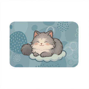 【Monster】 Soft Diatomaceous Earth Absorbent Mat &ndash; Nordic Animal Series (60x40cm) &ndash; Cloud Lazy Cat