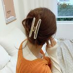 【Gulicc】古莉可 髮夾 氣質珍珠方款大抓夾, , large