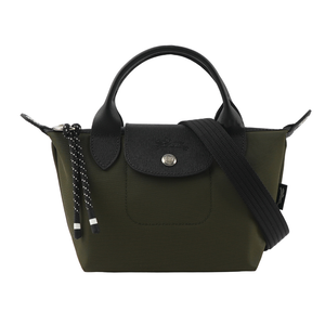 LONGCHAMP LE PLIAGE ENERGY 迷你再生帆布二用包/卡其綠